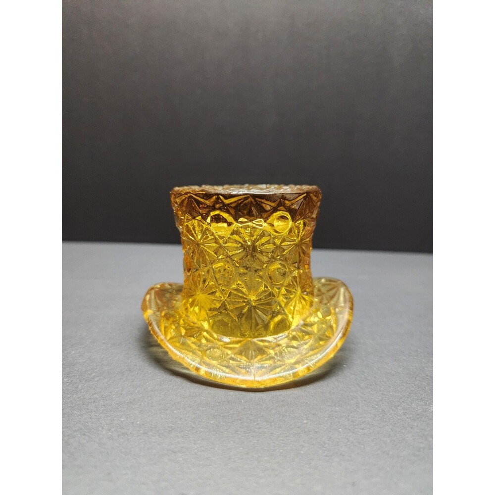 Fenton Daisy Button Top Hat Lot Of 6 Amberina x2 White x2 Yellow And Green - Picture 6 of 15